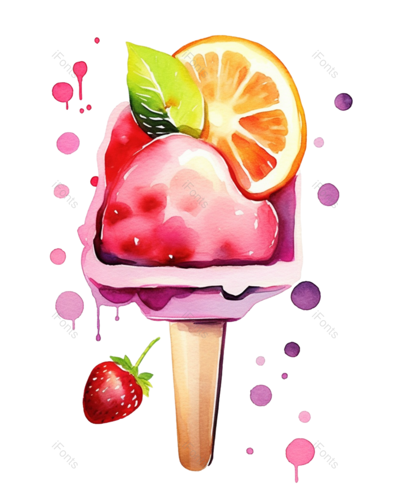 装饰图片,夏天元素,插画PNG,水果免抠素材